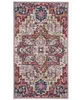 Safavieh Nirvana NVA132 Creme and Red 3' x 5' Area Rug