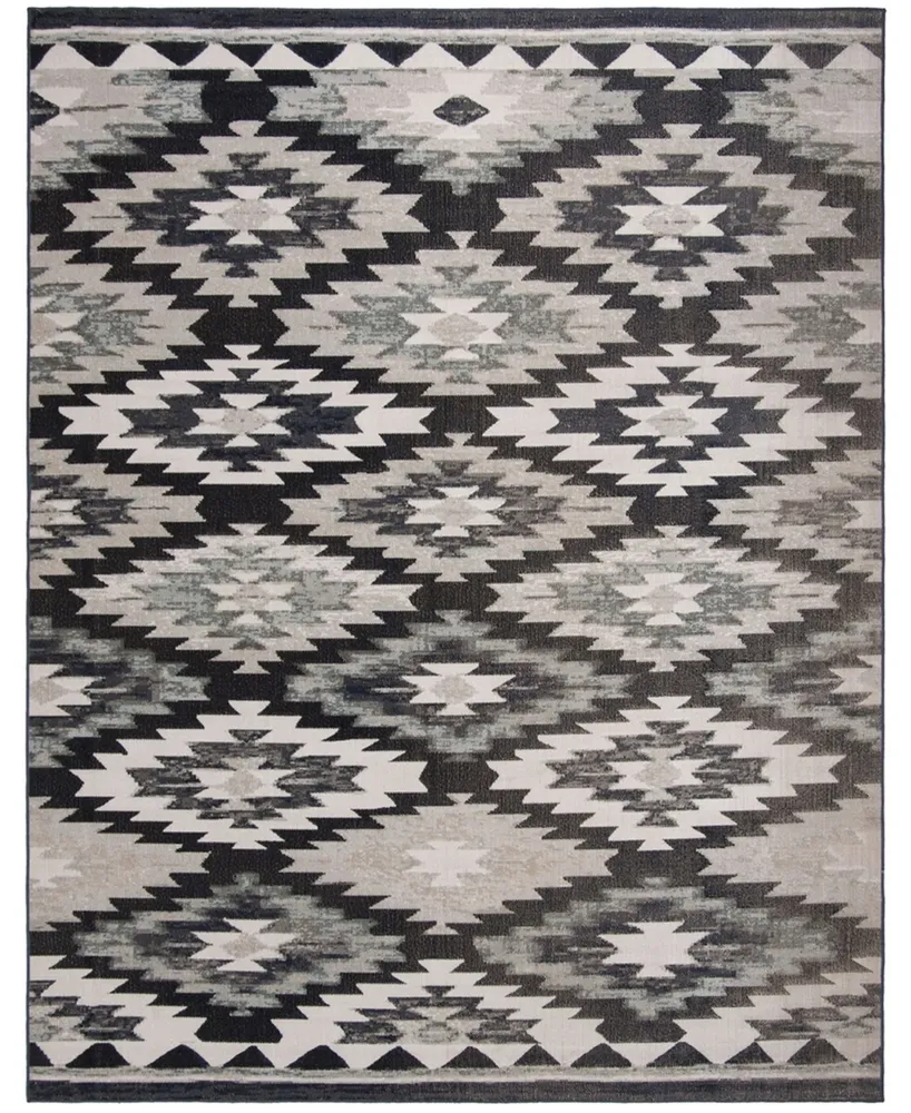 Safavieh Montage MTG216 Gray and Black 8' x 10' Outdoor Area Rug