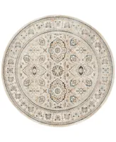 Safavieh Vintage Persian VTP444 Ivory and Light Gray 5' x 5' Round Area Rug