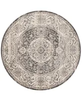 Safavieh Vintage Persian VTP457 Dark Gray and Ivory 5' x 5' Round Area Rug