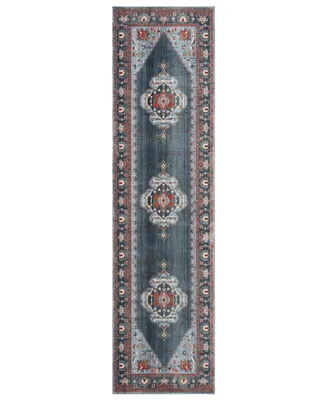 Safavieh Vintage Persian VTP482 Blue and Light Blue 2'2" x 8' Runner Area Rug