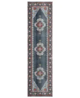 Safavieh Vintage Persian VTP482 Blue and Light Blue 2'2" x 8' Runner Area Rug