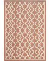 Safavieh Courtyard CY6071 Terracotta and Beige 5'3" x 7'7" Sisal Weave Outdoor Area Rug