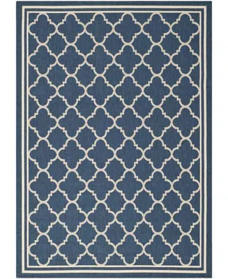 Safavieh Courtyard CY6918 Navy and Beige 5'3" x 7'7" Sisal Weave Outdoor Area Rug