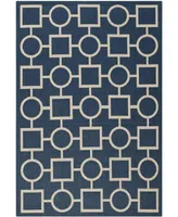 Safavieh Courtyard CY6925 Navy and Beige 5'3" x 7'7" Sisal Weave Outdoor Area Rug