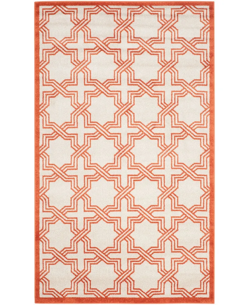 Safavieh Amherst AMT413 Ivory and Orange 5' x 8' Area Rug