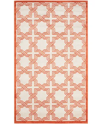 Safavieh Amherst AMT413 Ivory and Orange 5' x 8' Area Rug