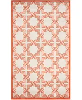 Safavieh Amherst AMT413 Ivory and Orange 5' x 8' Area Rug