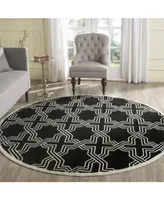 Safavieh Amherst AMT413 Anthracite and Ivory 7' x 7' Round Area Rug