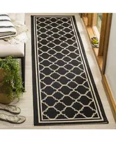 Safavieh Courtyard CY6918 Black and Beige 2'3" x 6'7" Runner Outdoor Area Rug