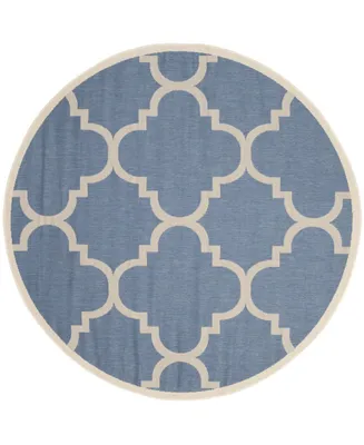 Safavieh Courtyard CY6243 and Beige 6'7" x 6'7" Sisal Weave Round Outdoor Area Rug