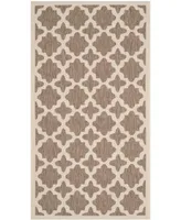 Safavieh Courtyard CY6913 Brown and Bone 2'7" x 5' Sisal Weave Outdoor Area Rug