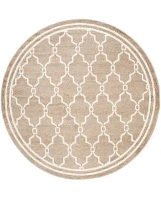 Safavieh Amherst AMT414 Wheat and Beige 7' x 7' Round Area Rug