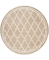 Safavieh Amherst AMT414 Wheat and Beige 7' x 7' Round Area Rug