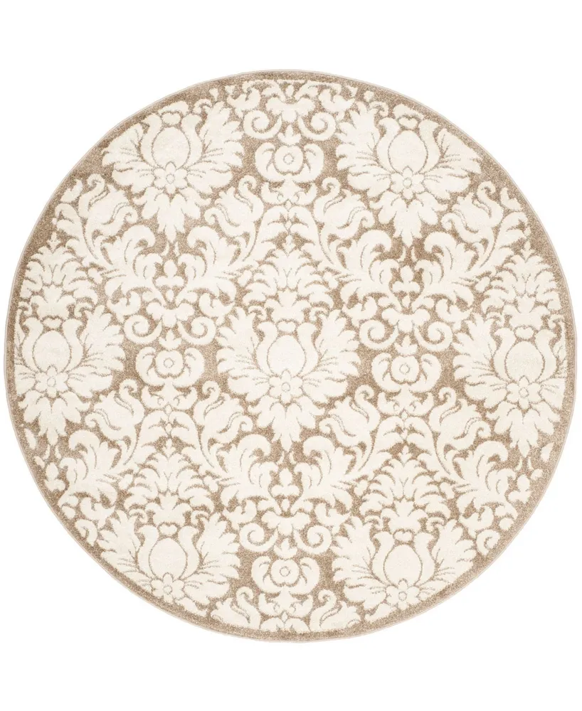 Safavieh Amherst AMT427 Wheat and Beige 7' x 7' Round Area Rug