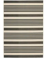 Safavieh Courtyard CY6062 Black and Bone 5'3" x 7'7" Sisal Weave Outdoor Area Rug