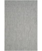 Safavieh Courtyard CY8521 Gray and Navy 6'7" x 9'6" Outdoor Area Rug