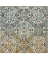 Safavieh Evoke EVK230 Gray and Ivory 6'7" x 6'7" Square Area Rug