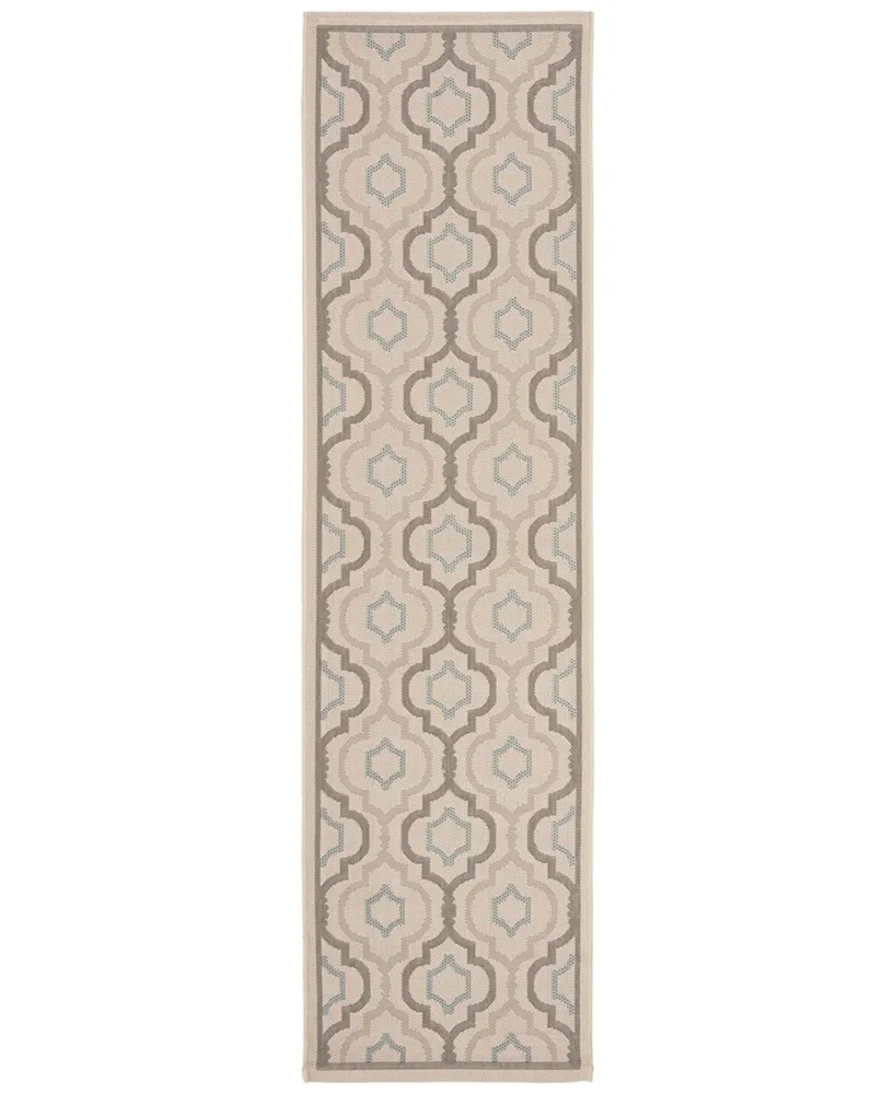 Safavieh Courtyard CY7938 Beige and Dark Beige 2'3" x 8' Runner Outdoor Area Rug