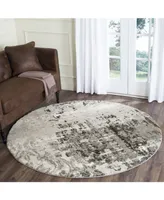 Safavieh Retro RET2139 Light Gray and Gray 6' x 6' Round Area Rug