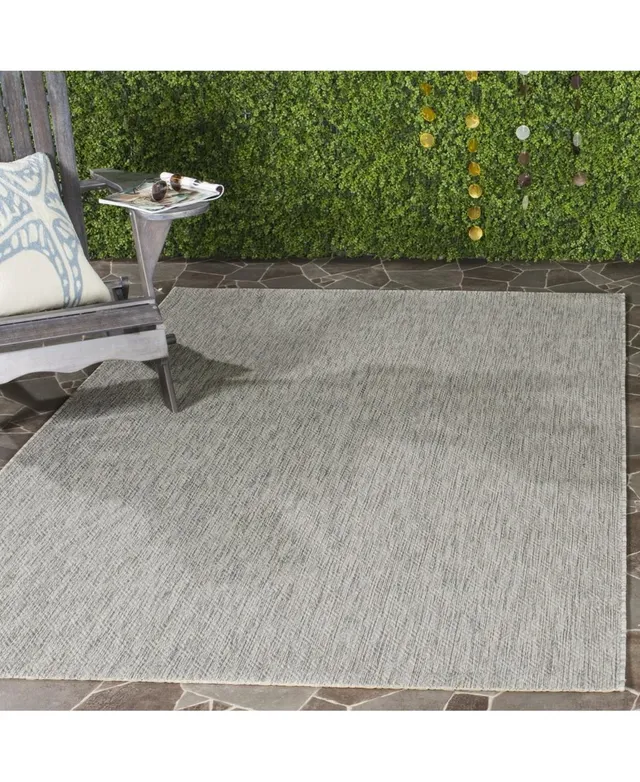 Safavieh Outdoor CY8680-37121 Courtyard Aqua / Grey Rug - 5' 3 x 7' 7