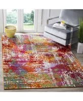 Safavieh Watercolor WTC695 Orange and Green 5'3" x 7'6" Area Rug