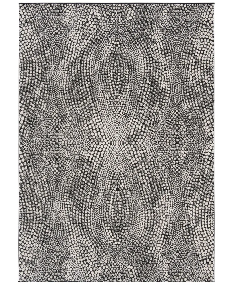 Safavieh Lurex LUR185 Black and Light Gray 5'3" x 7'6" Area Rug