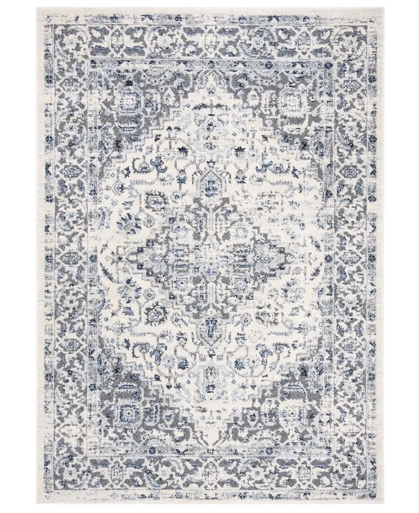 Safavieh Harbor HBR142 Blue and Creme 5'3" x 7'6" Sisal Weave Area Rug