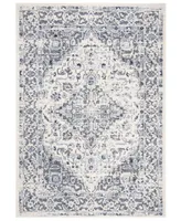 Safavieh Harbor HBR142 Blue and Creme 5'3" x 7'6" Sisal Weave Area Rug