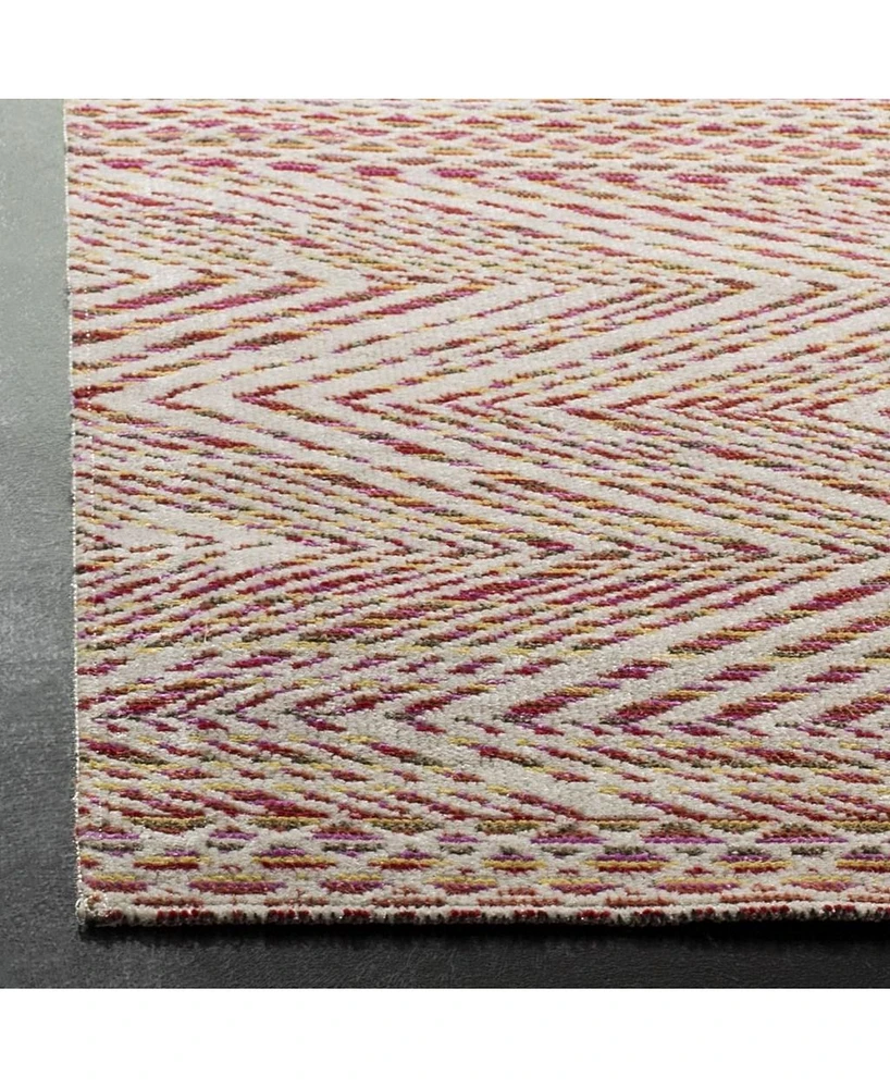 Safavieh Montage MTG181 Pink and Multi 5'1" x 7'6" Outdoor Area Rug