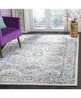 Safavieh Madison MAD925 Light Gray and Fuchsia 5'3" x 7'6" Area Rug