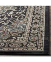 Safavieh Lyndhurst LNH338 Anthracite and Teal 5'3" x 7'6" Area Rug