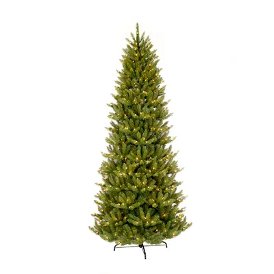 Puleo International ft. Pre-lit Slim Franklin Fir Artificial Christmas Tree Ul listed Clear Lights