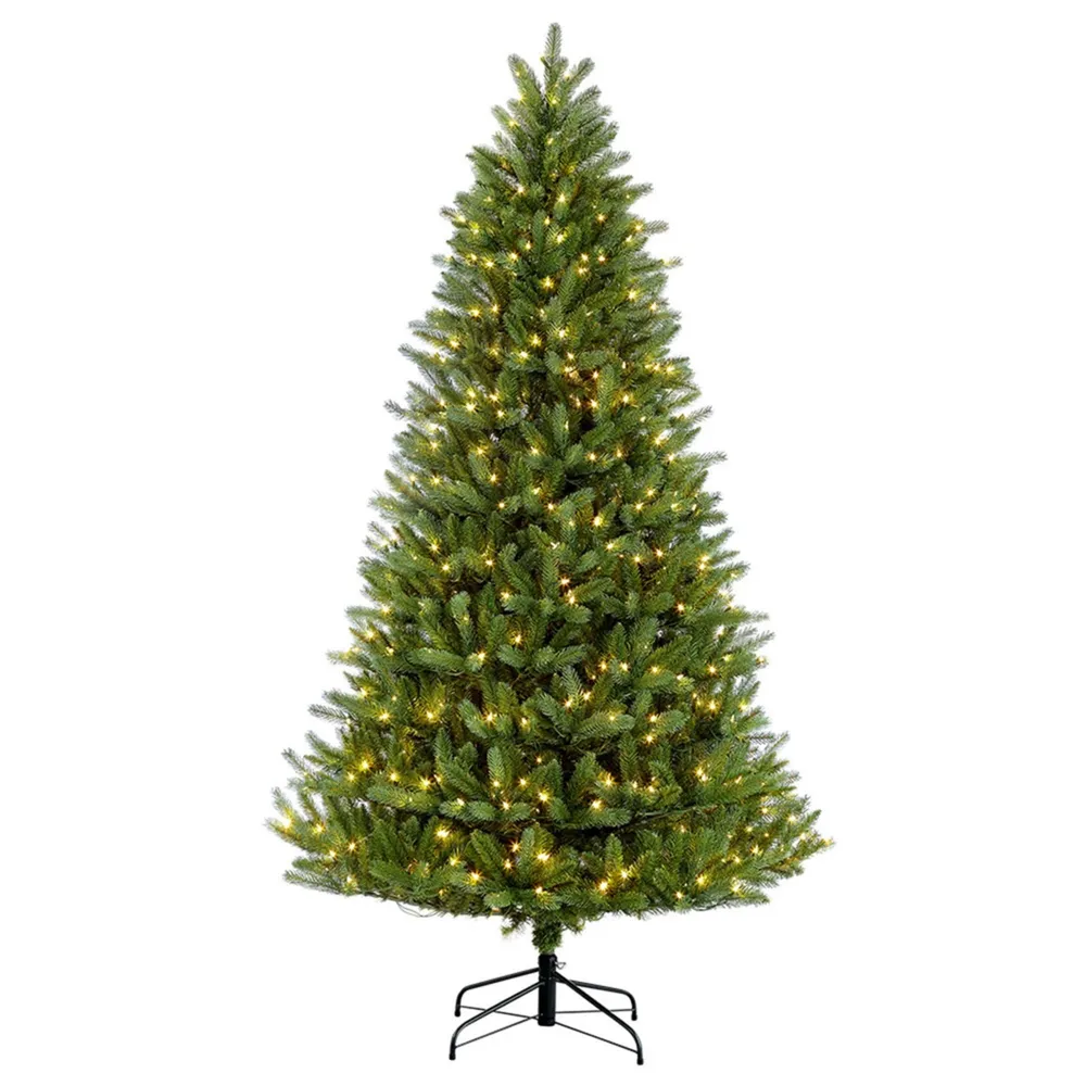 Puleo International 9 ft Pre-Lit Green Mountain Fir Artificial Christmas Tree with 1000 Ul-Listed Clear Lights