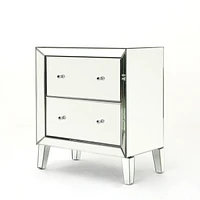 Jeremye Mirrored 2 Drawer Cabinet