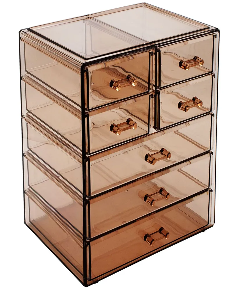 Sorbus 6 Drawer Acrylic Makeup Organizer Case for Cosmetics, and jewelry - Drawers with Diamond Detail