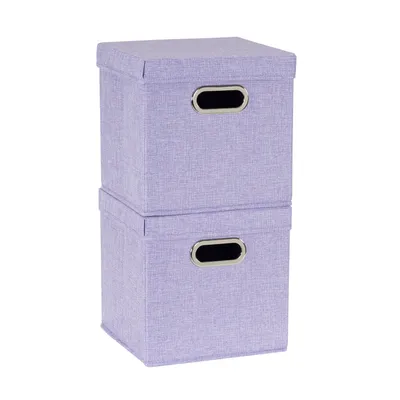 Household Essentials 2-Pc. Iris Heather Storage Box Set