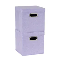 Household Essentials 2-Pc. Iris Heather Storage Box Set