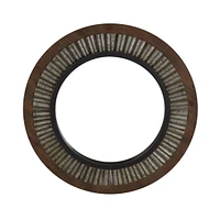 Household Essentials Wood Framed Sunburst Metal Mirror