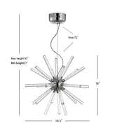 Jonathan Y Soyuz Adjustable Integrated Led Starburst Pendant