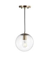 Jonathan Y Bleecker Metal/Glass Globe Led Pendant