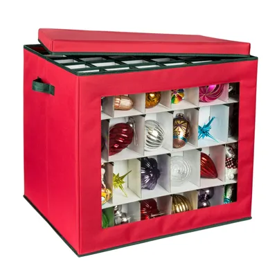 Honey Can Do 120-Count Ornament Storage Container