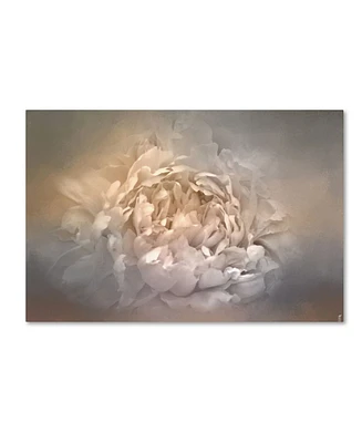Jai Johnson 'Blushing Silver And Gold Peony' Canvas Art - 32" x 22" x 2"