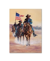 Geno Peoples 'Buffalo Soldiers' Canvas Art - 24" x 18" x 2"