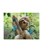 Howard Robinson 'Happy Sloth' Canvas Art - 19" x 14" x 2"