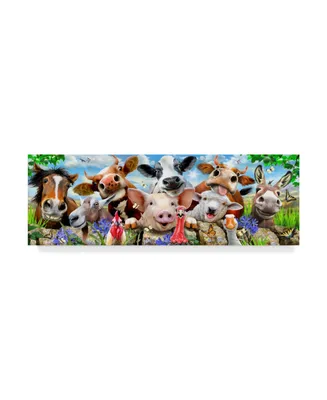 Howard Robinson 'Goofy Farm Portrait' Canvas Art - 24" x 8" x 2"