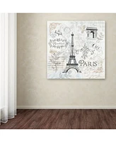 Fiona Stokes-Gilbert 'Paris' Canvas Art - 18" x 18" x 2"