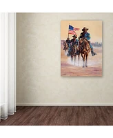 Geno Peoples 'Buffalo Soldiers' Canvas Art - 24" x 18" x 2"