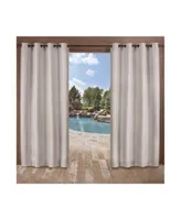 Closeout Exclusive Home Delano Heavyweight Textured Indoor Outdoor Grommet Top Curtain Panel Pair