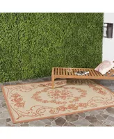 Safavieh Courtyard CY1893 Natural and Terra 5'3" x 7'7" Outdoor Area Rug